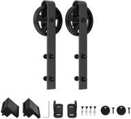 enhance your barn door with winsoon sliding hardware hangers - big spoke wheel design (2pcs) логотип