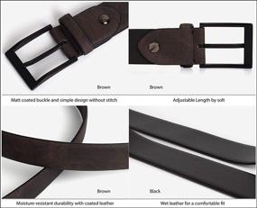 img 2 attached to 👗 Stwees Casual Leather Belts for Women: Style and Accessories in Belt Fashion