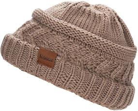 img 2 attached to 🧣 Soft Stretch Cable Knit Messy High Bun Hat for Women - Rosoz Ponytail Beanie for Winter Warmth