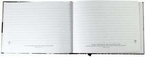 img 2 attached to 💔 Black and White Flocked Cover Guest Book - In Loving Memory Condolence Book, Funeral and Memorial Sign-in Book for Funerals & Memorial Services