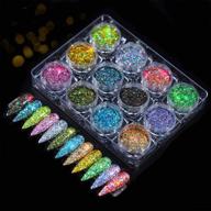 💅 sethexy 12 colors holographic glitter superfine nail sequins mix iridescent paillettes for nail art (a) logo