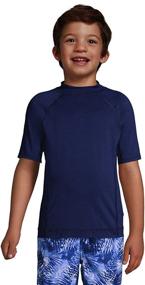 img 2 attached to 👕 Lands' End Boys' Short Sleeve Rash Guard with UPF 50 Sun Protection