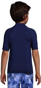 img 1 attached to 👕 Lands' End Boys' Short Sleeve Rash Guard with UPF 50 Sun Protection