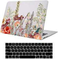 🌸 funut macbook pro 13 inch case 2020-2016 with flowers design - hard shell case & keyboard cover for m1/a2338/a2289/a2251/a2159/a1989/a1706/a1708 models logo