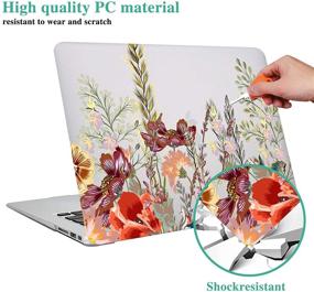 img 2 attached to 🌸 Funut MacBook Pro 13 Inch Case 2020-2016 with Flowers Design - Hard Shell Case & Keyboard Cover for M1/A2338/A2289/A2251/A2159/A1989/A1706/A1708 Models