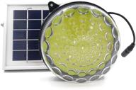💡 roxy-g2 solar outdoor/indoor ceiling pendant lighting kit with lithium battery, photo sensor for auto on/off, 3-level brightness control, and 15ft cable, ideal for garage, workshop, cabin, yard логотип