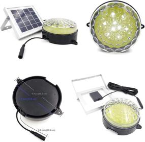 img 3 attached to 💡 Roxy-G2 Solar Outdoor/Indoor Ceiling Pendant Lighting Kit with Lithium Battery, Photo Sensor for Auto On/Off, 3-Level Brightness Control, and 15ft Cable, ideal for Garage, Workshop, Cabin, Yard