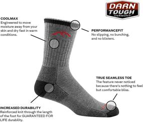 img 3 attached to 🧦 Durable Coolmax Micro Crew Cushion Socks for Men - Darn Tough