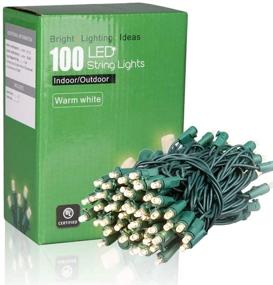 img 4 attached to 🎄 EAMBRITE 31ft 100 LEDs Pure White Christmas Micro String Lights - Connectable Set for Patio, Christmas Tree, Garden, Yard, Window, Wreath, Balcony, Bedside - UL Certified