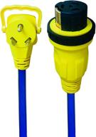 voltec industries 16-00591 30-50 amp rv locking adapter, 2-feet, 10/3 stw logo