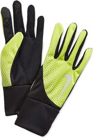 img 2 attached to Nike Dri Fit Tailwind Gloves Volt Black L