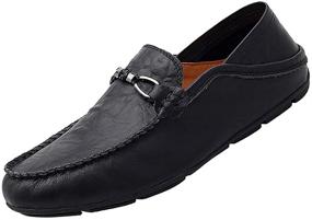 img 4 attached to Boleone Leather Casual Driving 1887 Black46 Men's Shoes: Stylish and Comfortable Footwear for Men