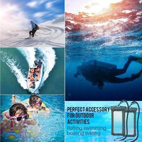 img 1 attached to 📱 GLBSUNION Floating Waterproof Phone Case: 2-Pack IPX8 Lanyard Waterproof Pouch for iPhone 12, Galaxy S21, and More!