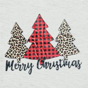 img 1 attached to Merry Christmas Sweatshirts for Women - Funny Snowman Car Design with Christmas Plaid Tree - T&amp;Twenties Tops