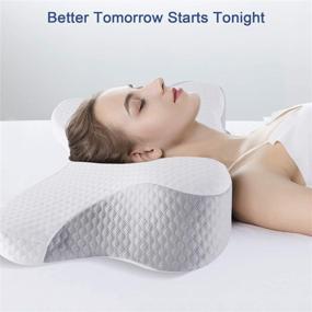 img 2 attached to KUVOCA Memory Foam Pillow for Neck and Shoulder Pain Relief – Orthopedic Contour Pillow for Side Sleepers, Back and Stomach Sleeping – Cervical Support Pillow for Better Sleep