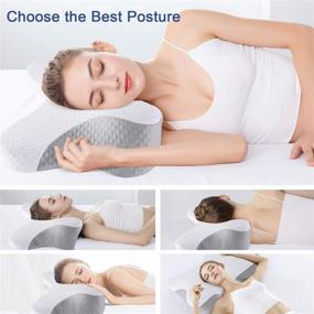 img 1 attached to KUVOCA Memory Foam Pillow for Neck and Shoulder Pain Relief – Orthopedic Contour Pillow for Side Sleepers, Back and Stomach Sleeping – Cervical Support Pillow for Better Sleep