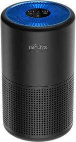 img 3 attached to 🏢 isinlive AC201B Air Purifier: Powerful HEPA Filter for Smoke, Pollen, Pet Dander; Removes Odors and Dust; Low Noise with Night Light; Ideal for Home, Office, Bathroom, Kitchen, Living Room - Black