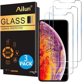 img 3 attached to 📱 Защитное стекло для экрана Ailun iPhone 11 Pro Max/Xs Max 3 шт. - 6,5 дюйма (выпуск 2019/2018) - стекло с закалкой, дружелюбное для чехла