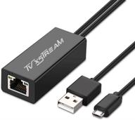 enhance connectivity for chromecast ultra and firesticks: tv xstream ethernet adapter (black) logo