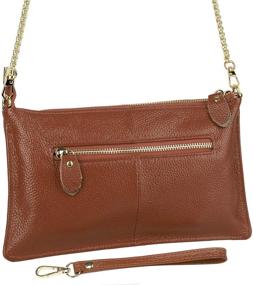 img 3 attached to 👛 YALUXE Clutch Wristlet: Stylish Real Leather Wallet with RFID Blocking & Shoulder Chain