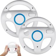 🎮 enhance your racing game experience with 2pack mario kart steering wheels for nintendo wii remote! logo
