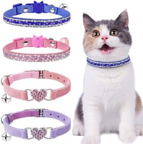 img 4 attached to INGRIDOG Rhinestone Collar Breakaway Adjustable