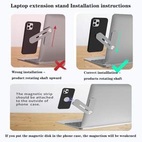 img 4 attached to 📱 COYZOR Magnetic Cellphone Mount: Side Mount Clip for Laptop, Slim Monitor Holder & Dual Screen Expansion Bracket