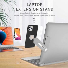 img 3 attached to 📱 COYZOR Magnetic Cellphone Mount: Side Mount Clip for Laptop, Slim Monitor Holder & Dual Screen Expansion Bracket