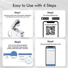 img 3 attached to 🖨️ NiiMbot D11: Wireless Bluetooth Mini Label Maker with Thermal Printing and Built-in Tape