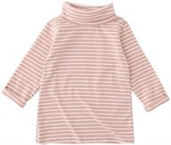 👚 mud kingdom striped long sleeve tee shirt for little girls with turtleneck logo