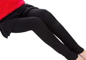 img 2 attached to 👖 Tengo Winter Fleece Elastic Leggings: Comfy Girls' Clothing for Chilly Days