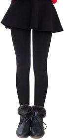 img 3 attached to 👖 Tengo Winter Fleece Elastic Leggings: Comfy Girls' Clothing for Chilly Days