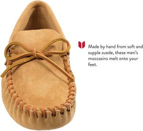 img 2 attached to Minnetonka Leather Laced Softsole Moccasin Men's Shoes for Loafers & Slip-Ons