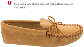 img 3 attached to Minnetonka Leather Laced Softsole Moccasin Men's Shoes for Loafers & Slip-Ons