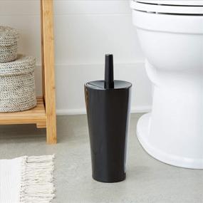 img 1 attached to 🚽 Amazon Basics Liquid Black Toilet Bowl Brush Set with Holder