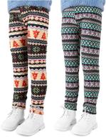 stay warm in style: lspar leggings fleece winter prints for girls' clothing logo