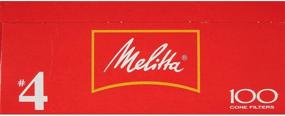 img 2 attached to Melitta White No. 4 Cone Coffee Filters - 100 Count