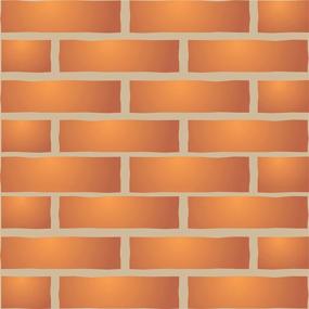 img 4 attached to Faux Brick Wall Stencil Template, 15 x 10 inch (L) - Perfect Painting Stencils for Brick Wall Imitation