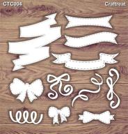 craftreat laser cut chipboard embellishments - banners and bows - size: 5 logo