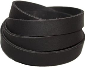 img 2 attached to 🔶 Genuine Top-Grain Leather Strap: 72 Inches Long, 5/8 Inch Wide, 1/8 Inch Thick – Ideal for DIY Arts & Craft, Clothing, Jewelry, Wrapping - Black