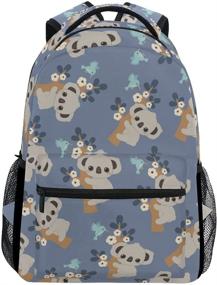 img 4 attached to 🦖 Dinosaur Print School Backpack: Vibrant & Colorful Bookbag for Kids