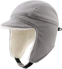 img 4 attached to 🧢 Stay Warm with Connectyle Toddler Winter Fleece Earflap Boys' Accessories: Hats & Caps