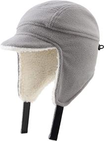 img 3 attached to 🧢 Stay Warm with Connectyle Toddler Winter Fleece Earflap Boys' Accessories: Hats & Caps