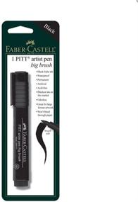 img 1 attached to Faber-Castell India Ink Pitt Artist Pen, Big Brush Tip, Black: Enhance Your Artistic Expression