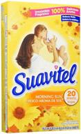 🌞 suavitel morning sun dryer sheets - 20 count, yellow - enhanced fabric softening power logo