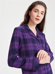 img 2 attached to 🌙 SIORO Womens Flannel Pajamas Set: Cozy 100% Cotton Pj Sets for Optimal Sleepwear & Loungewear Experience