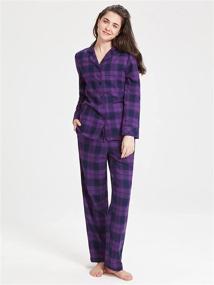 img 3 attached to 🌙 SIORO Womens Flannel Pajamas Set: Cozy 100% Cotton Pj Sets for Optimal Sleepwear & Loungewear Experience