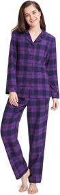img 4 attached to 🌙 SIORO Womens Flannel Pajamas Set: Cozy 100% Cotton Pj Sets for Optimal Sleepwear & Loungewear Experience