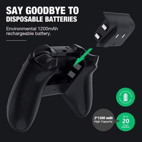 img 3 attached to 🎮 YAEYE Controller Charger for Xbox One: Dual Charging Station with 2 x 1200mAh Rechargeable Batteries – Compatible with Xbox One/One S/One X/One Elite Controller (Not for XSX/XSS)