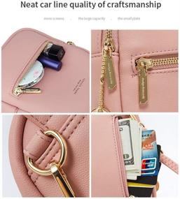 img 2 attached to 🎒 Женская мини-плечевая сумка - Милый рюкзак из искусственной кожи для модной маленькой сумочки - Одна плечевая ремень - Идеальный подарок для женщин (розовый)